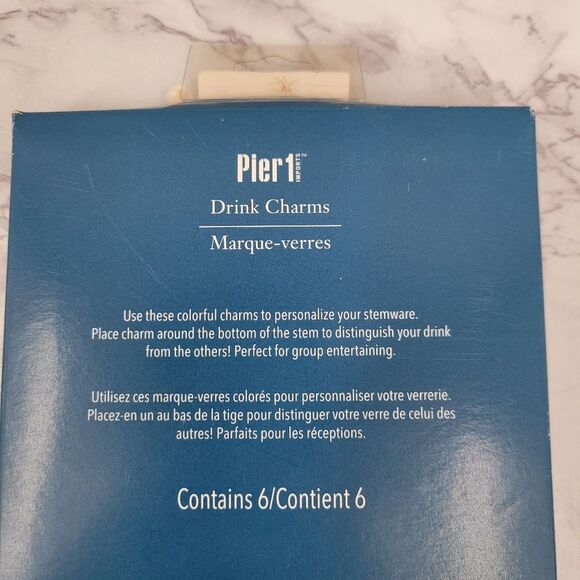 Peir 1 Vintage Beaded Camel Wine Drink Charms Set of 6 NEW - Picture 5 of 6